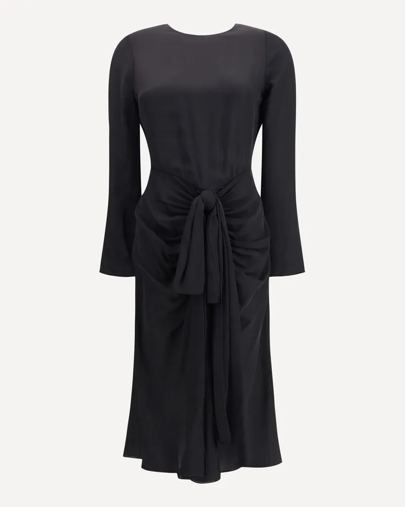 Alaïa Draped Viscose Dress Female Black