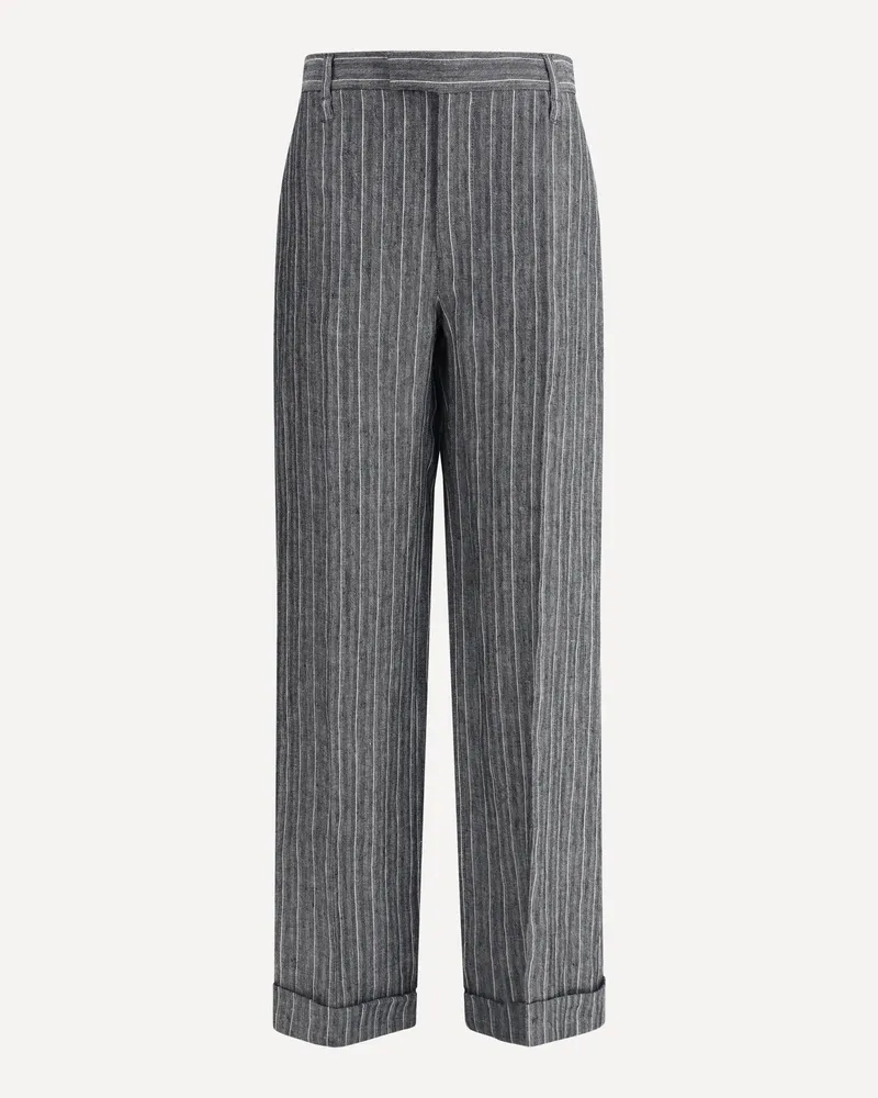 Brunello Cucinelli Linen Pants Female Grey