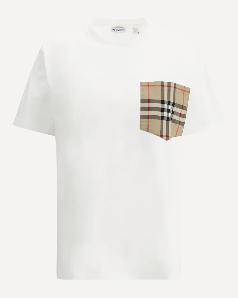Burberry Archive Check pocket t-shirt Female White