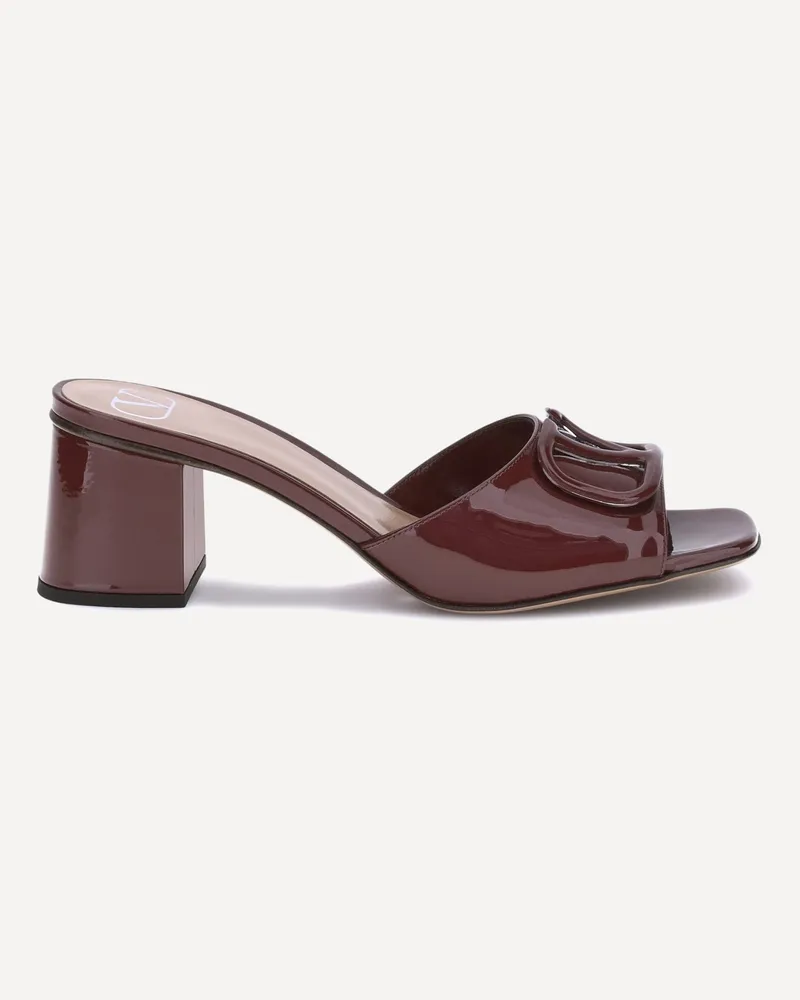 Valentino Garavani Vlogo slide Sandals Female Bordeaux