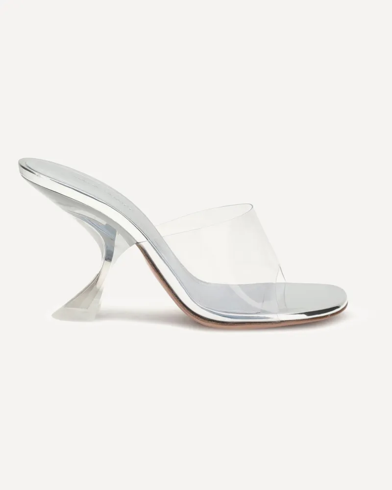 Amina Muaddi Taylor Glass Sandals Female Silver