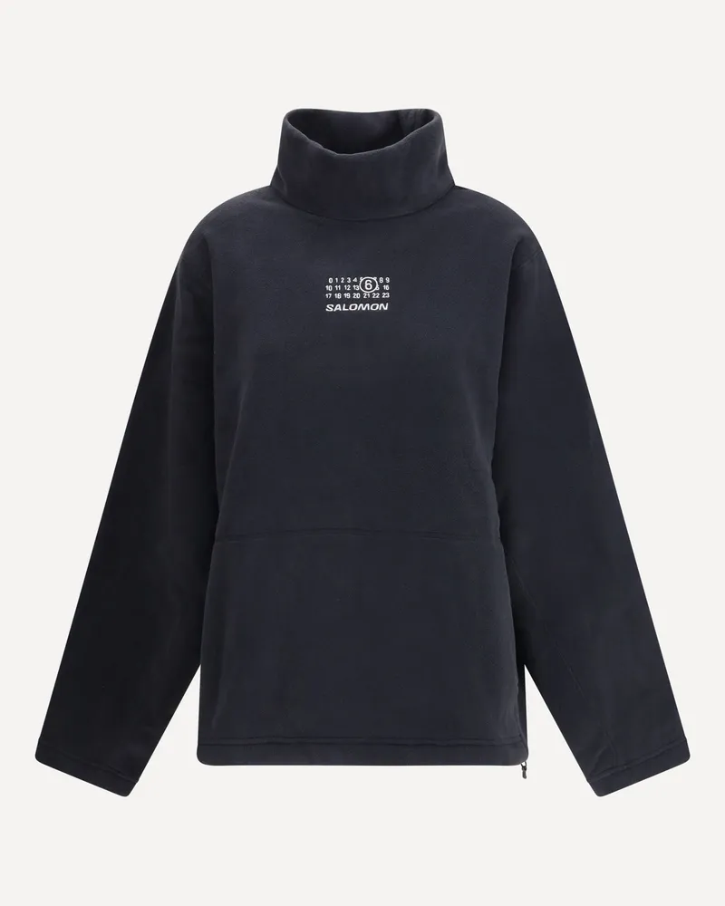 Maison Margiela High-Neck Drawstring Sweatshirt from the Salomon x MM6 Female Black