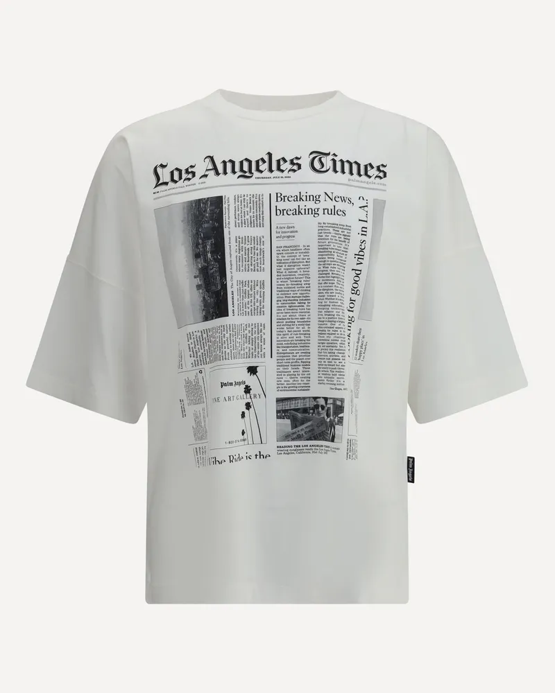 Palm Angels Paxlatimes News T-Shirt Male White