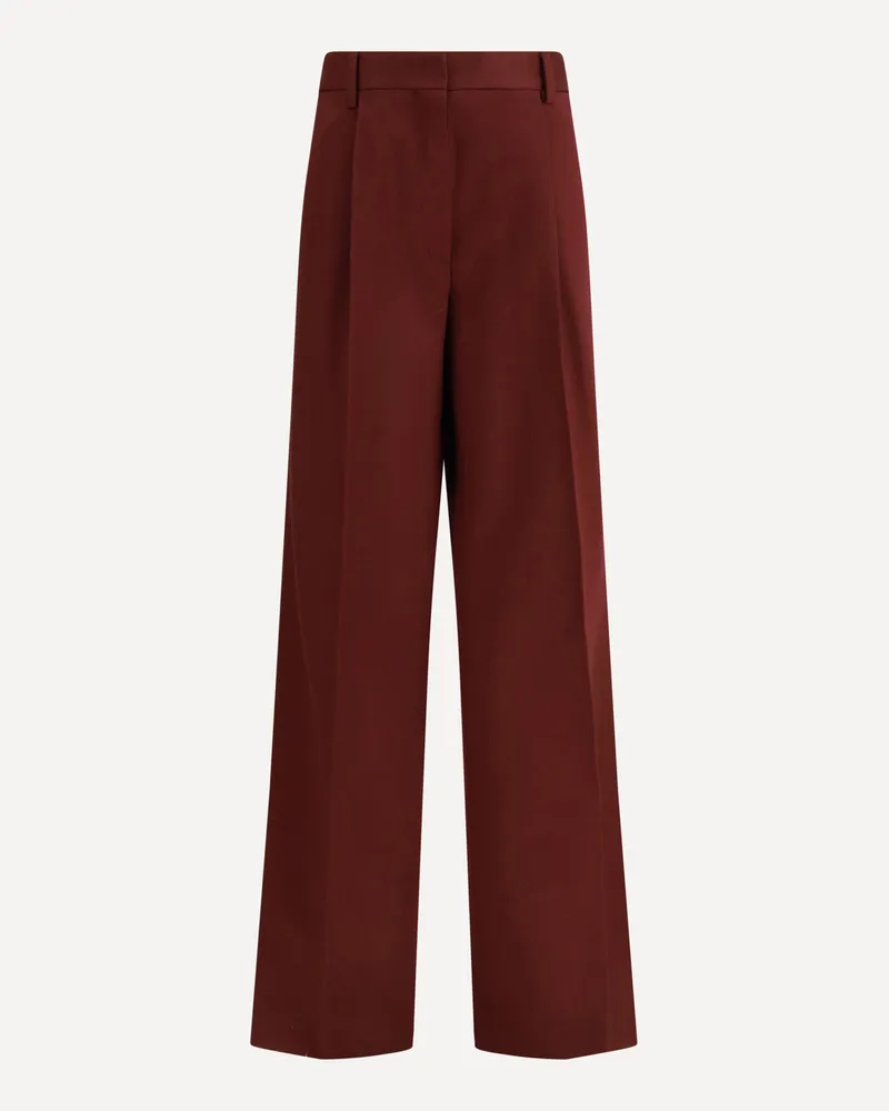 Dries van Noten Wool sartorial Trousers Female Bordeaux