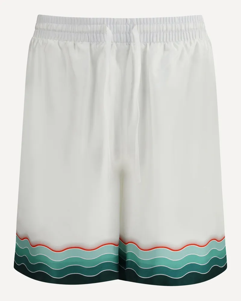 Casablanca Paris Montagne Ondulée Shorts Male White
