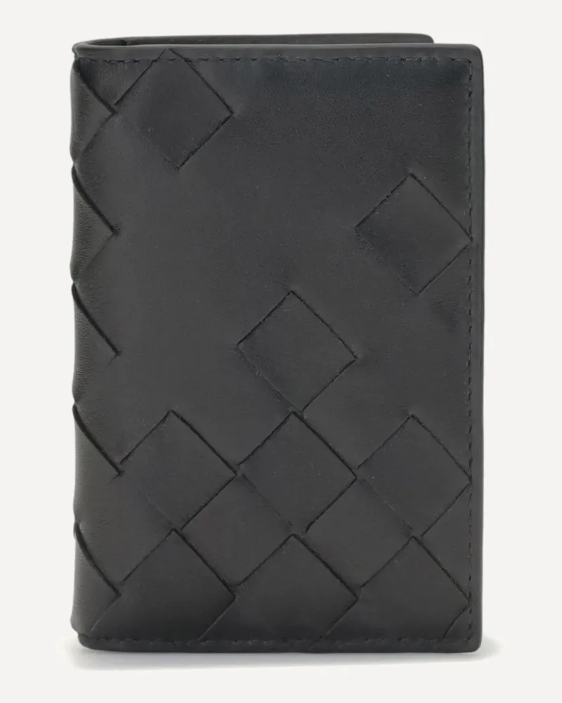 Bottega Veneta Leather Card Case Male Black