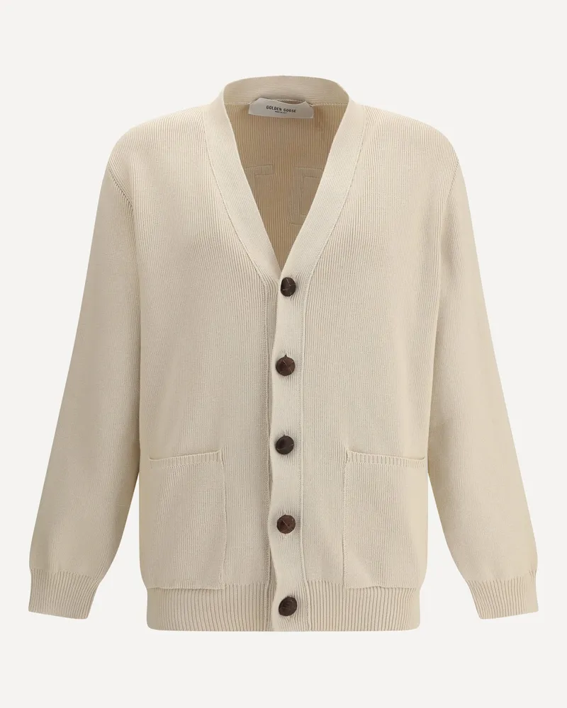 Golden Goose Organic cotton Cardigan Male Cream