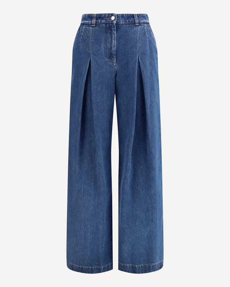 Dolce & Gabbana Straight Jeans with pinces Female Blue