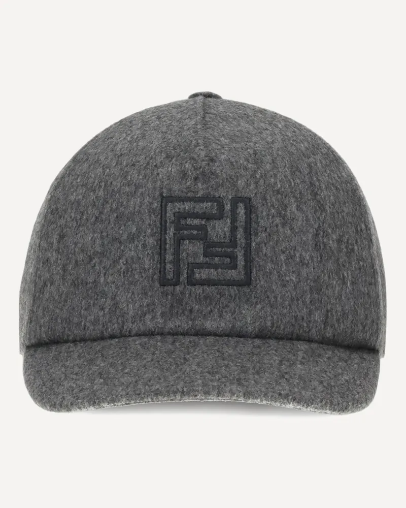 Fendi Wool Baseball Hat Male Grey