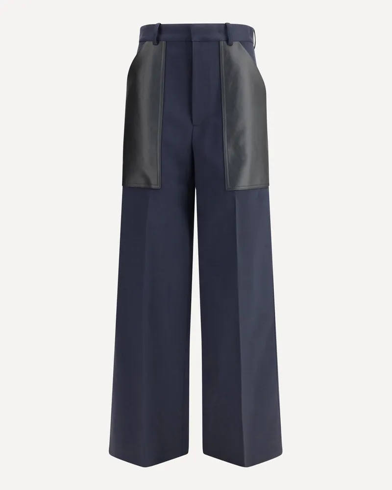 Bottega Veneta Wool and cotton Pants Female Blue