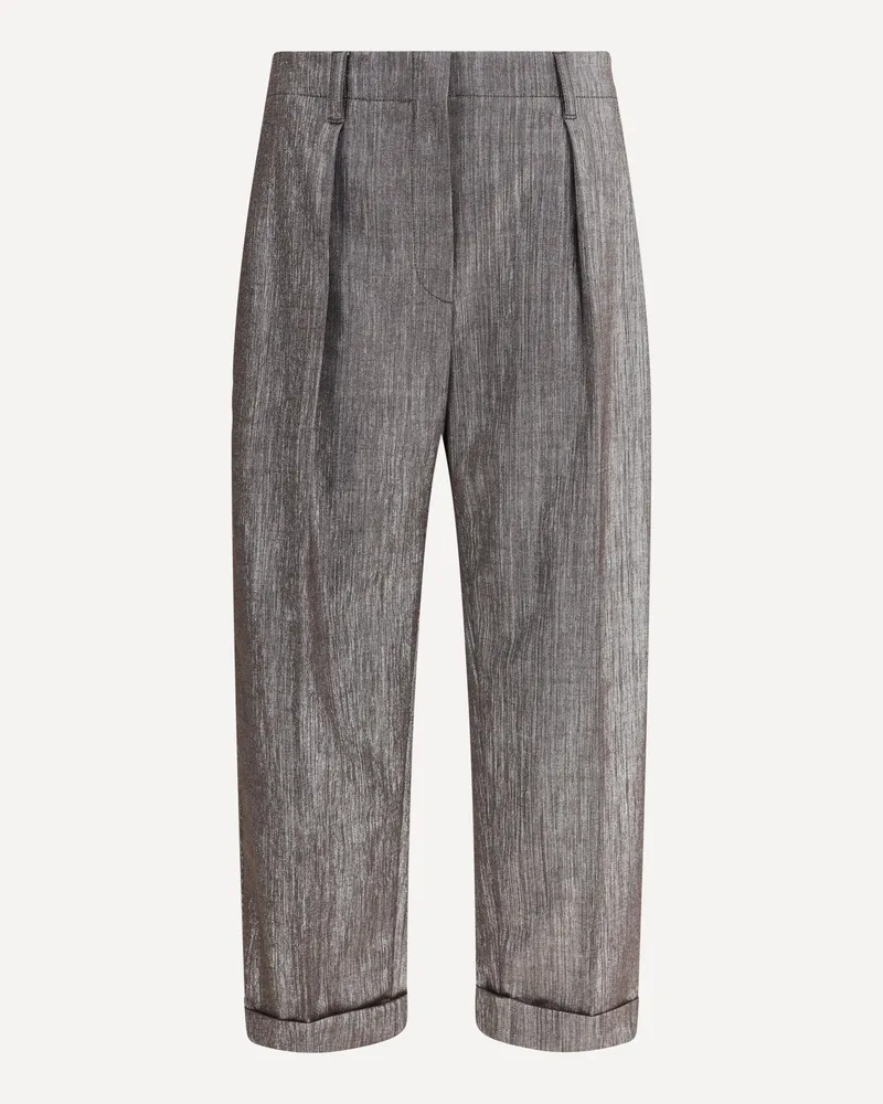 Brunello Cucinelli Lurex effect Pants Female Brown