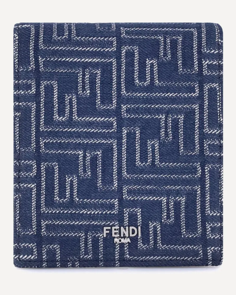 Fendi Denim Wallet Male Blue