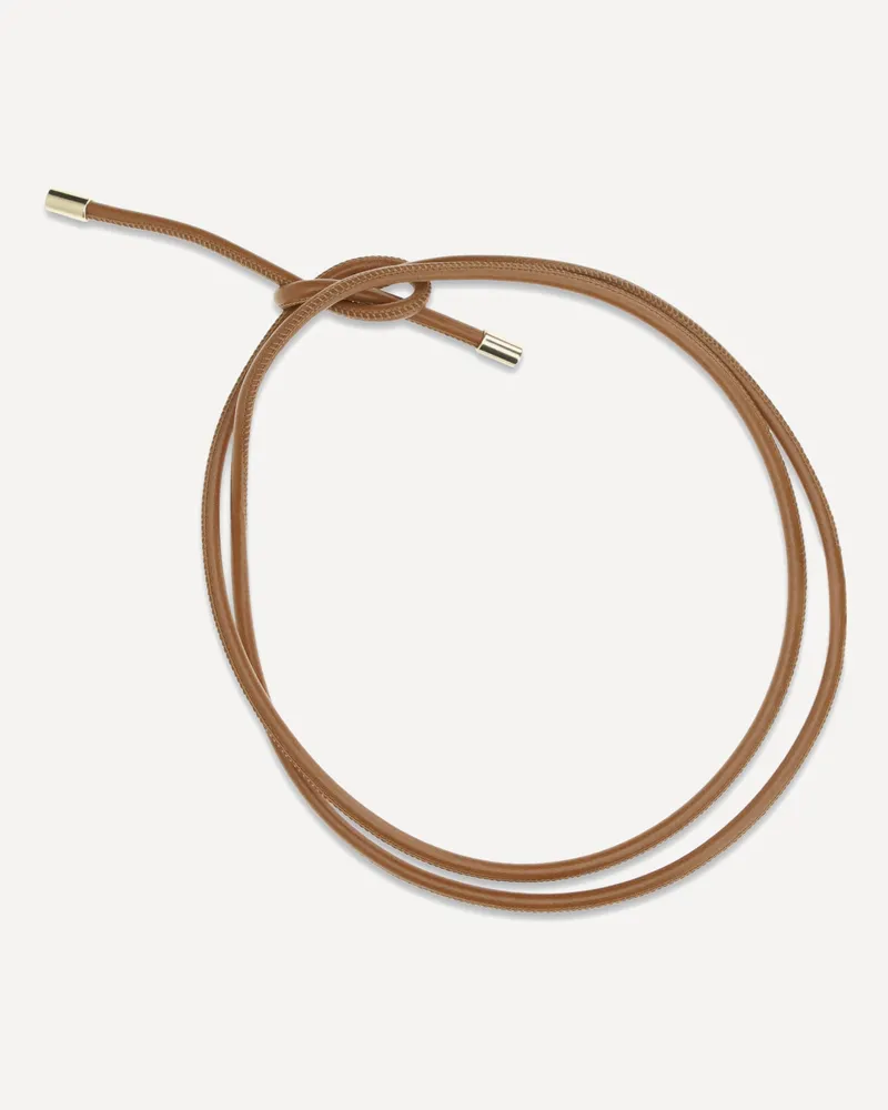 forte_forte FORTE_FORTE Tubular Belt with metal finials Female Beige