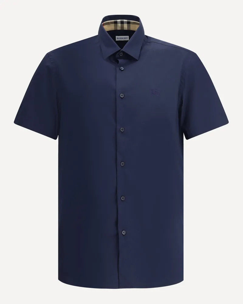 Burberry Short Sleeve Shirt Male Blue