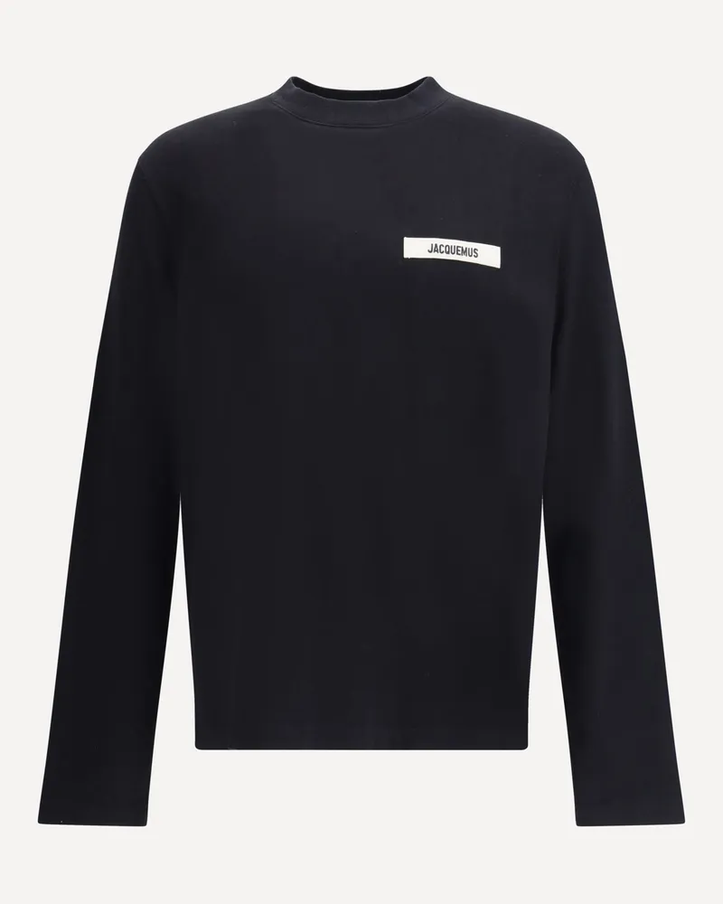 Jacquemus Cotton long sleeve Jersey Male Black
