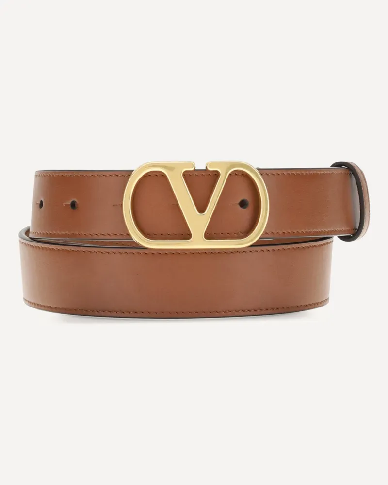Valentino Garavani Signature VLogo Belt Female Beige