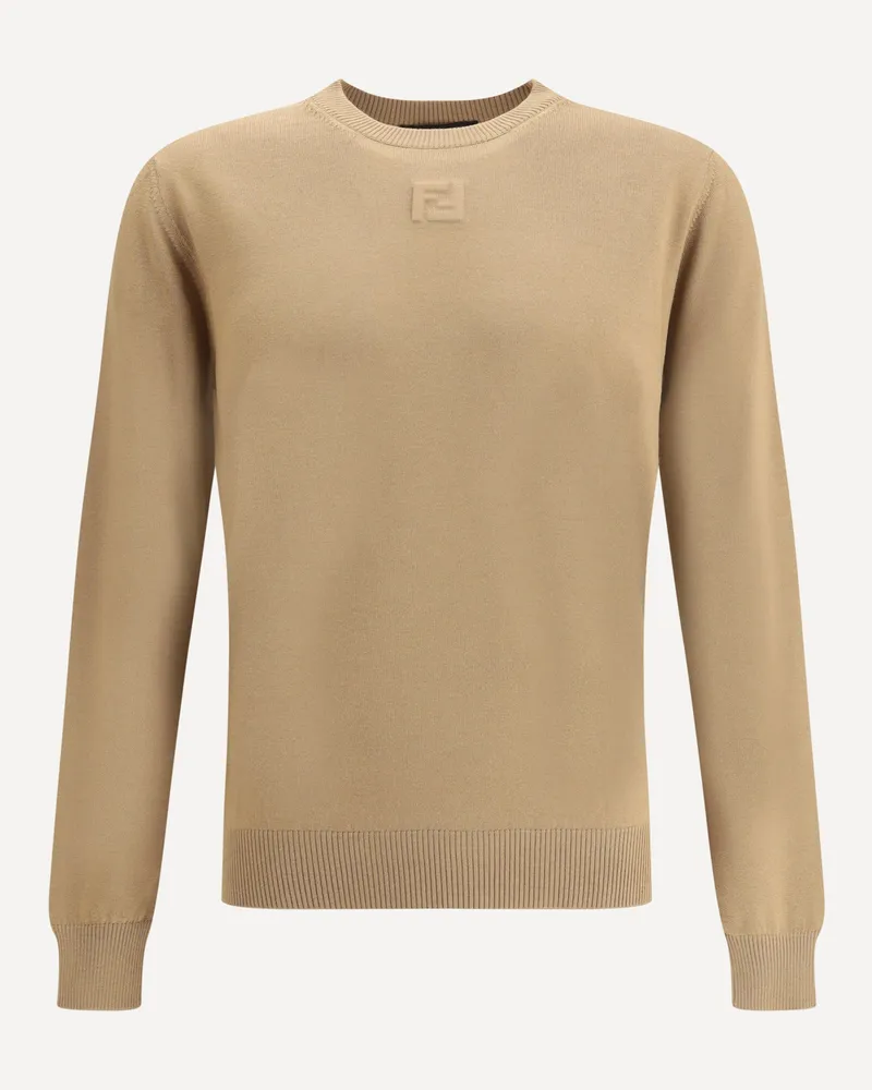 Fendi Wool Sweater Male Beige