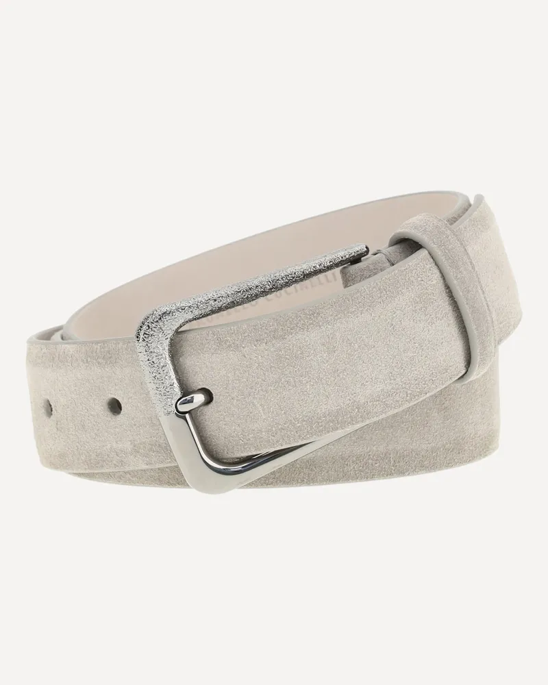 Brunello Cucinelli Suede Belt Female Grey