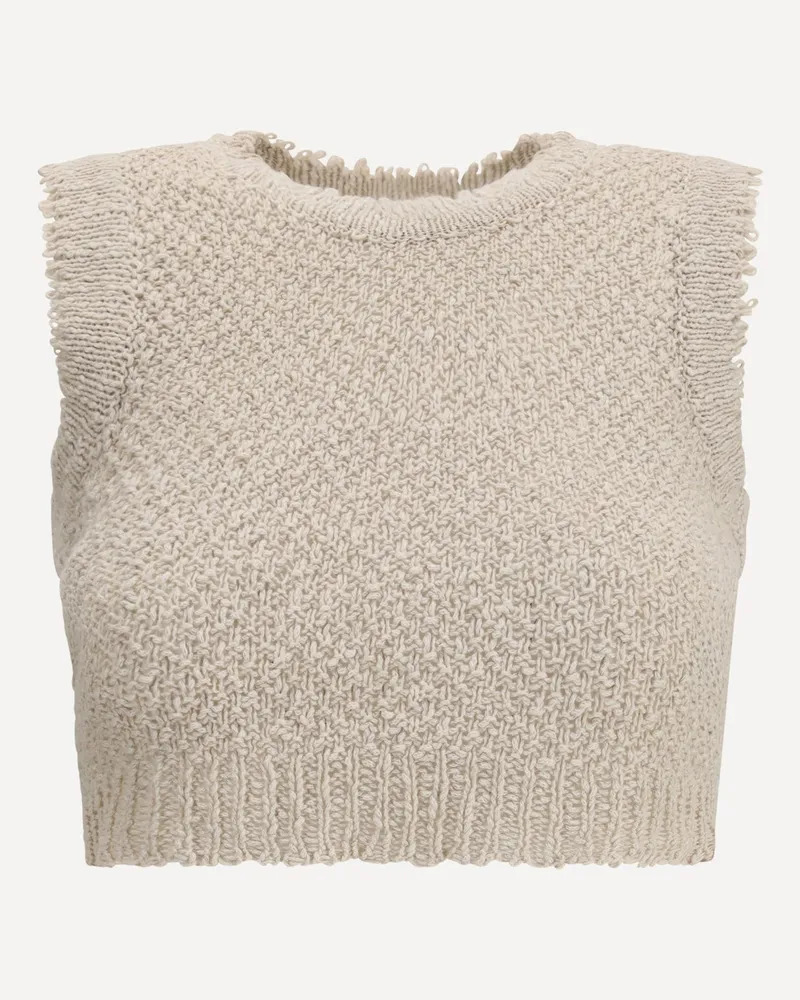 Roberto Cavalli Knit crop Top Female Cream