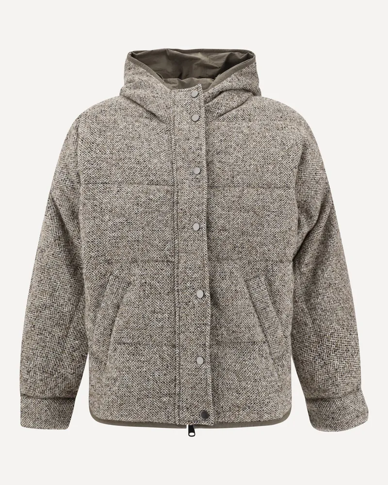 Brunello Cucinelli Reversible Down Jacket Female Brown