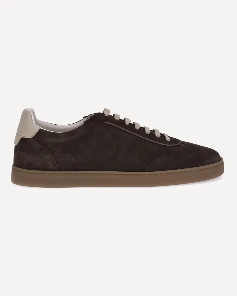 Brunello Cucinelli Suede Sneakers Male Black