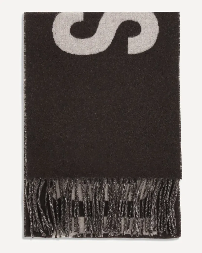 Jacquemus Fringes wool Scarf Female Black
