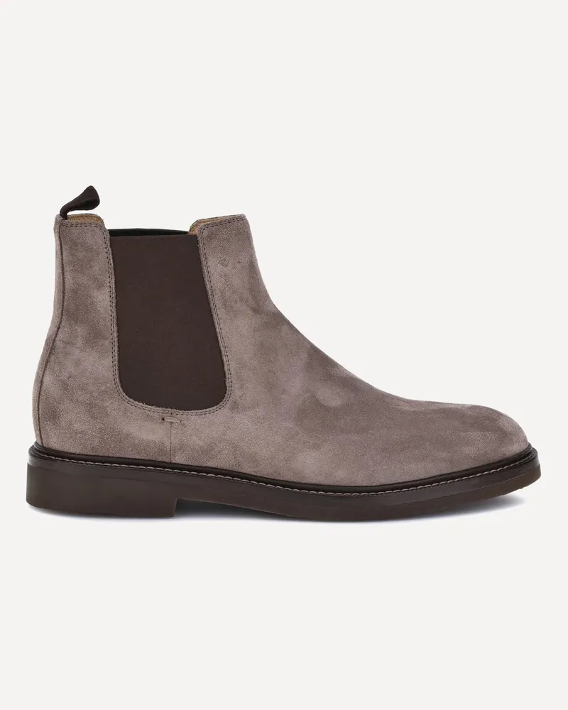 Brunello Cucinelli Suede Ankle Boots Male Brown