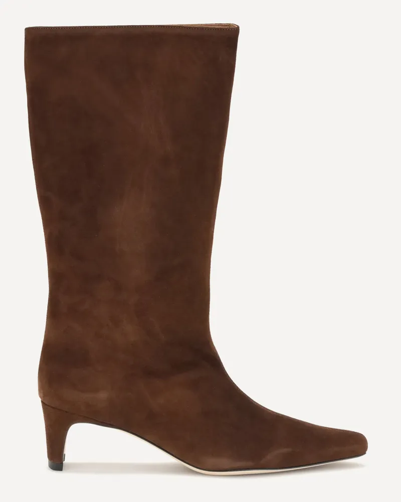 STAUD Suede Wally Boots Female Brown