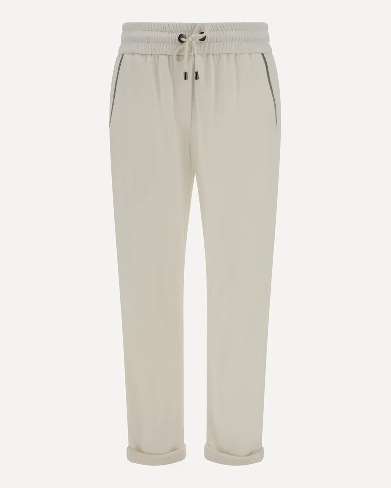 Brunello Cucinelli Pants with embellishments Female White