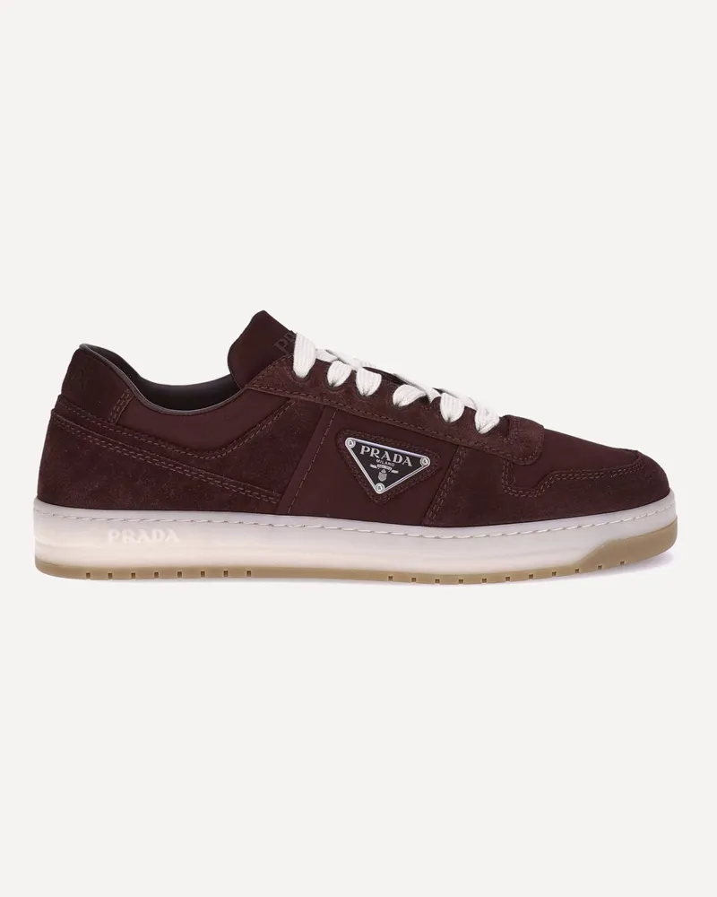 Prada Suede leather Sneakers Male Bordeaux