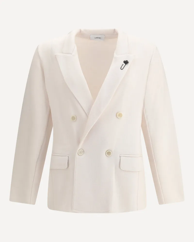LARDINI Double-breasted knit Jacket Male Cream