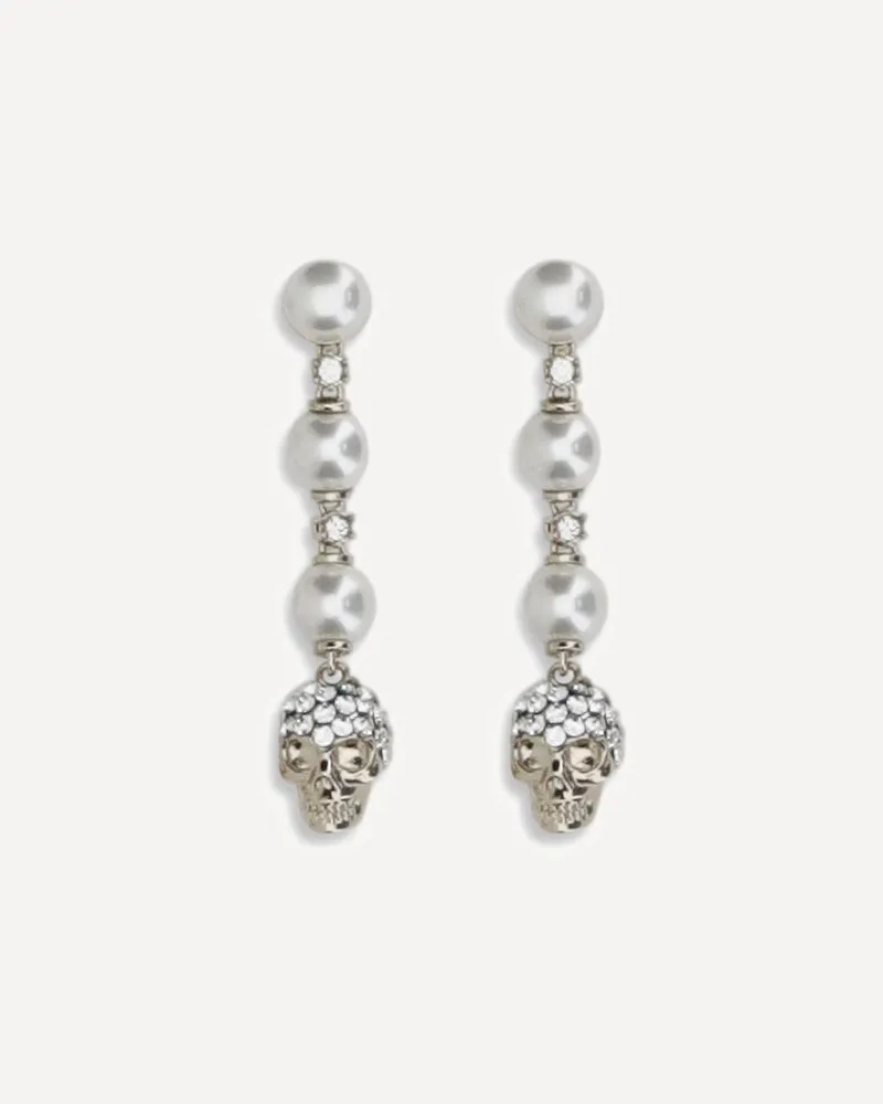 Alexander McQueen Skull pendant Earrings Female Silver