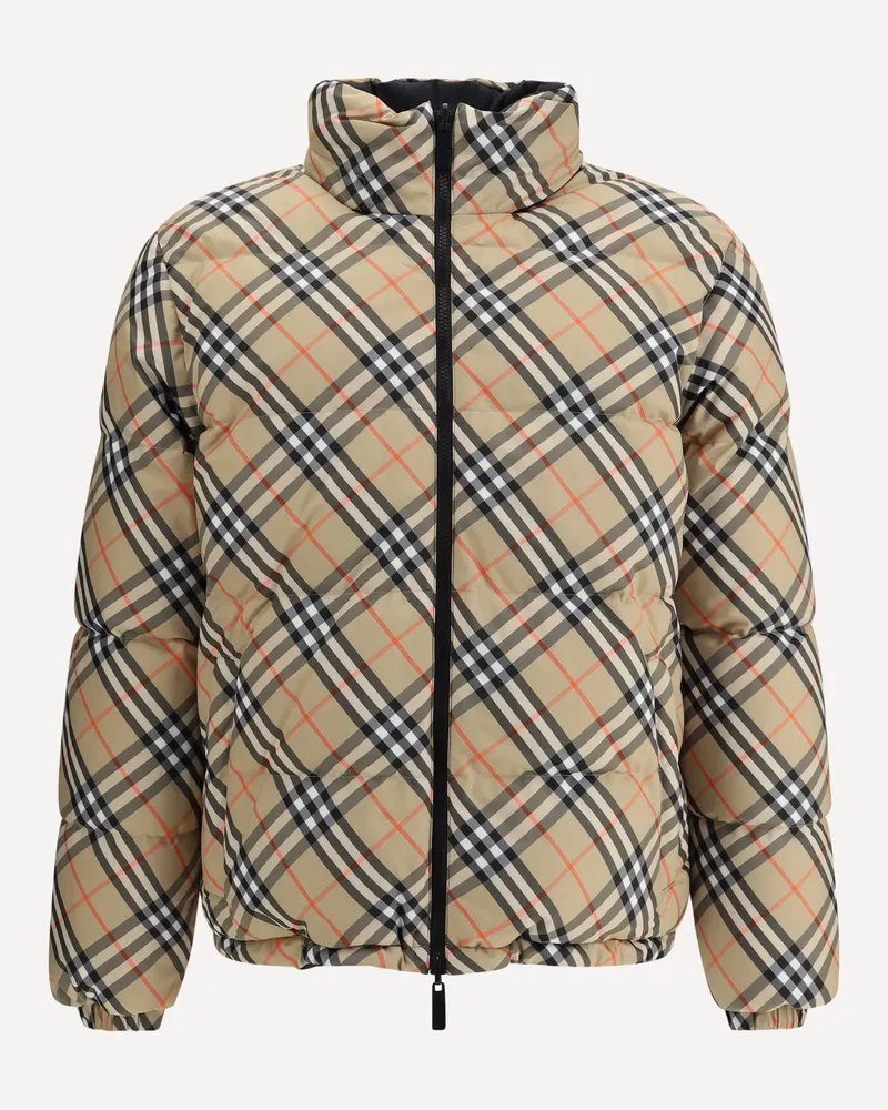 Burberry Check Down Jacket Male Multicolour