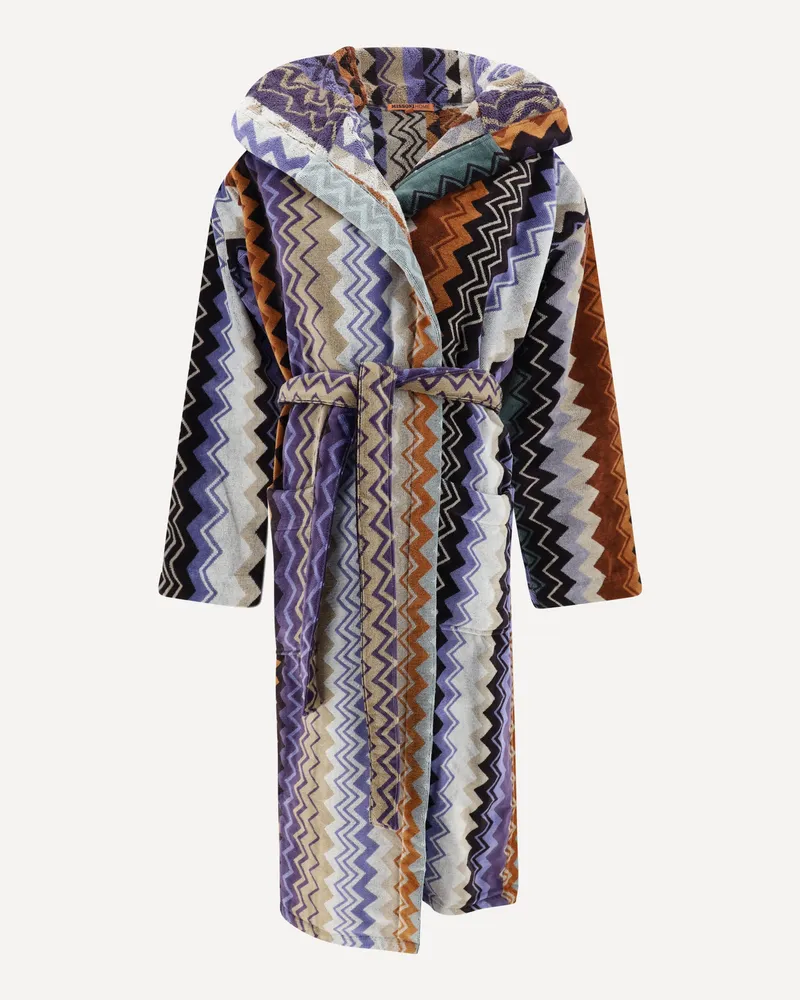 Missoni Giacomo hooded Bathrobe unisex Multicolour