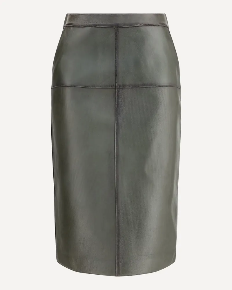P.A.R.O.S.H. P. A.R. O.S. H. Leather pencil Skirt Female Green