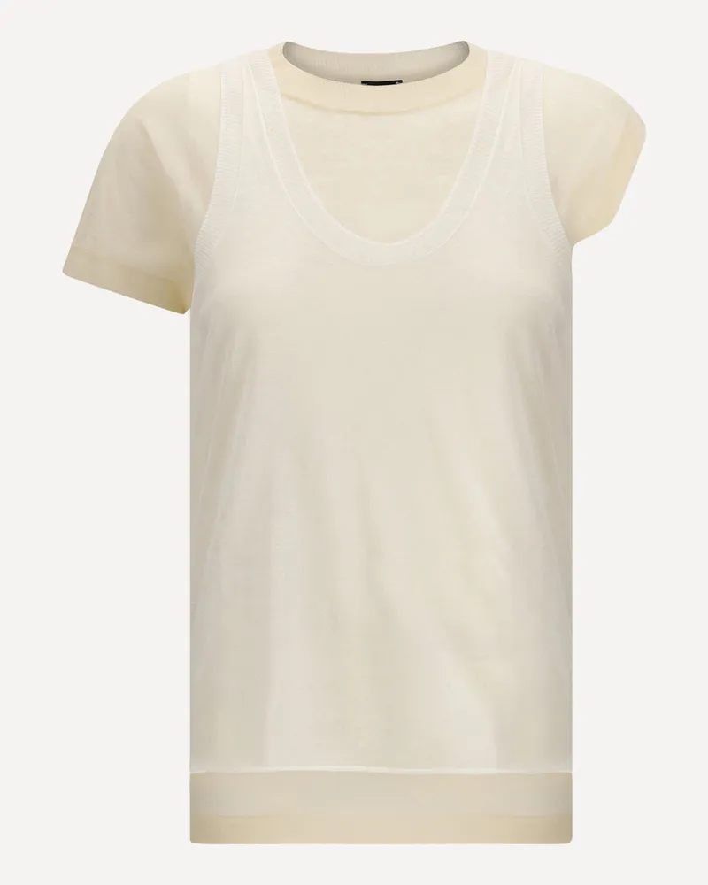 Pinko Knitted T-Shirt Female White