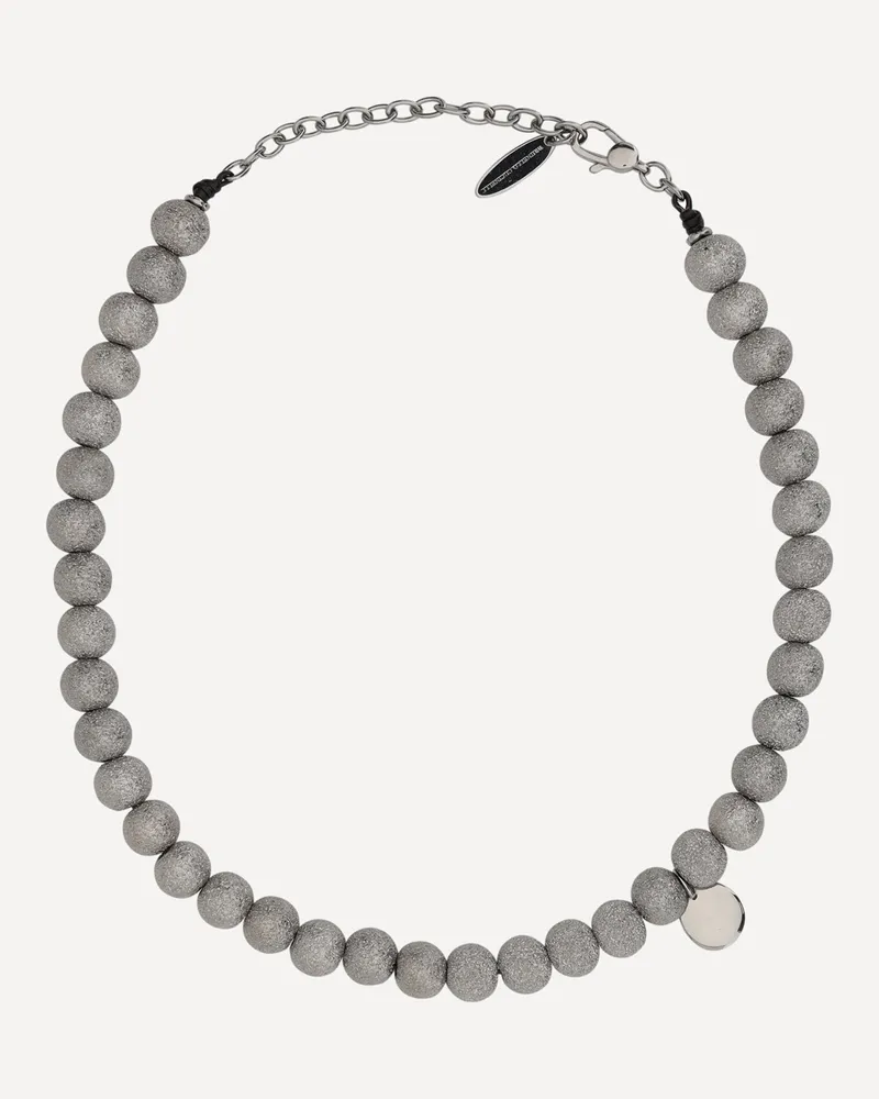 Brunello Cucinelli Shimmer Bead Necklace Female Silver