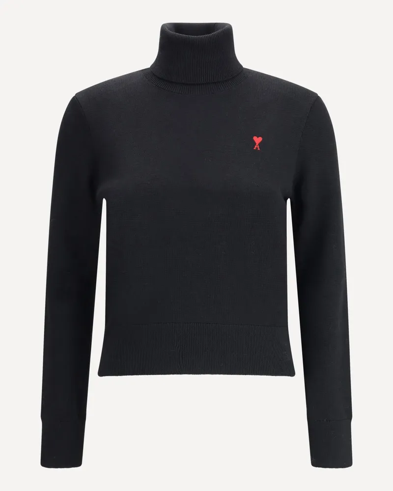AMI Paris Ami De Coeur turtleneck Sweater Female Black