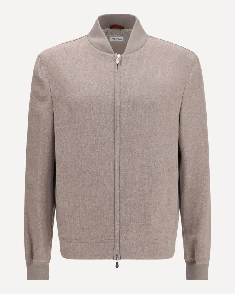 Brunello Cucinelli Cashmere Jacket Male Brown