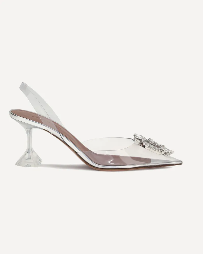 Amina Muaddi Begum Glass Pumps Female Silver