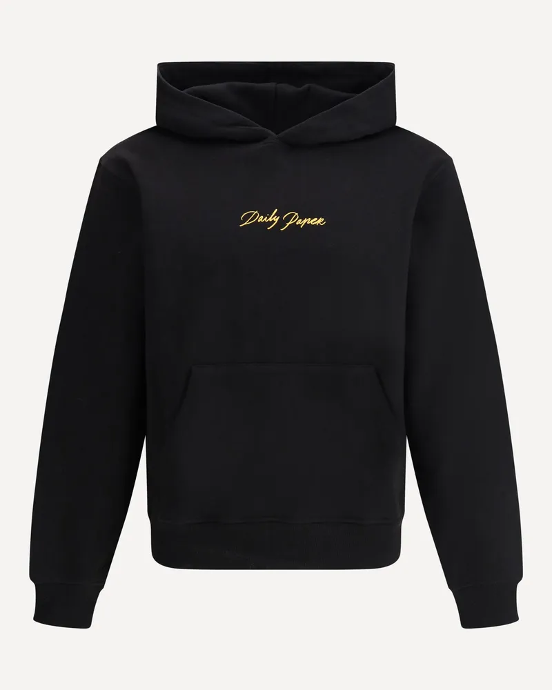 Daily Paper Logoed Hoodie Male Black