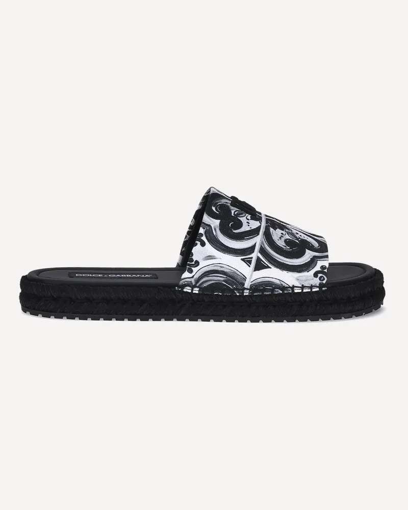 Dolce & Gabbana Cotton Sandals Male Black