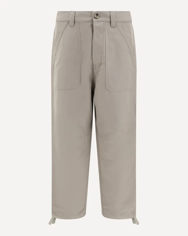 Brunello Cucinelli Linen Pants Male Khaki