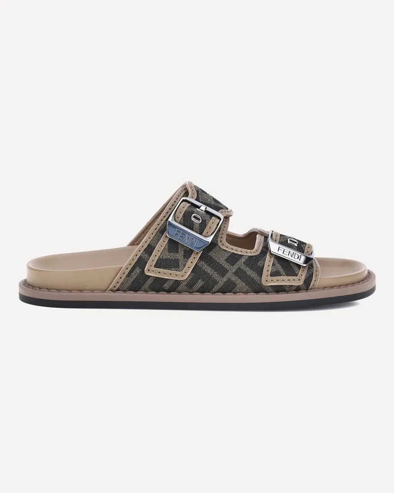 Fendi FF Sandals Male Brown