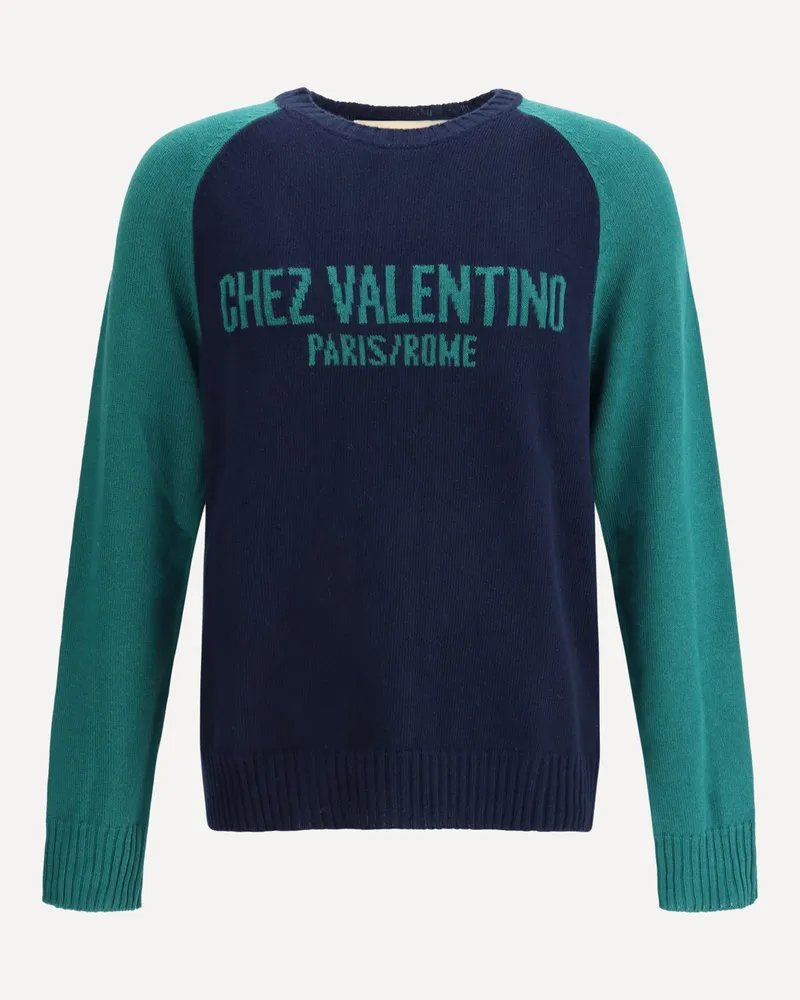 Valentino Garavani Chez Valentino Sweater Male Blue