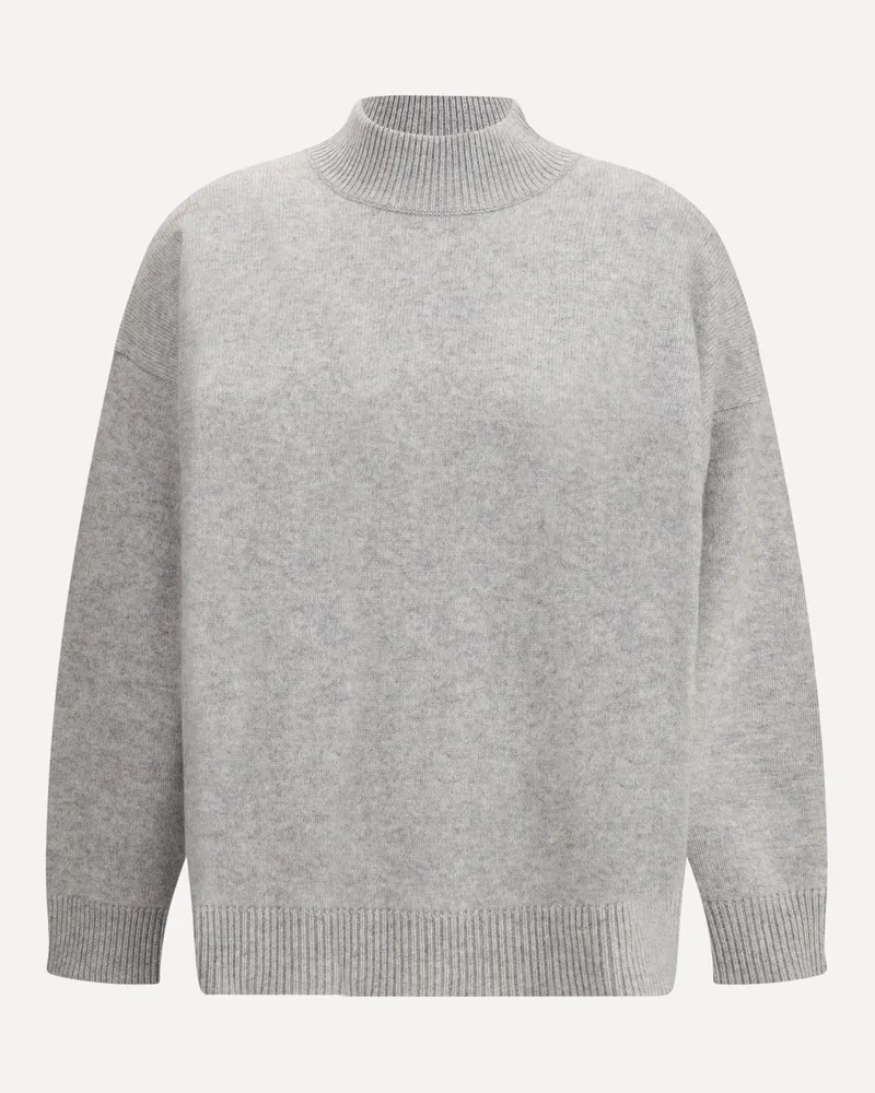 Madeleine Thompson Crewneck Sweater in Wool and Cashmere Female Grey