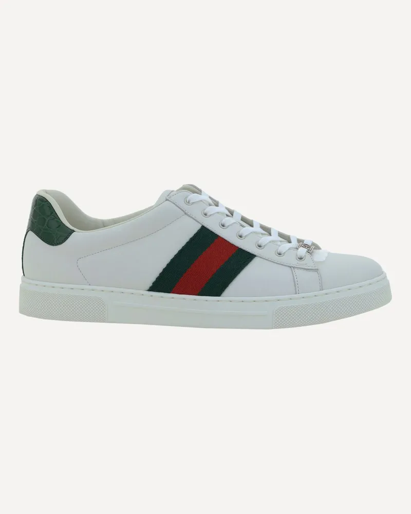 Gucci Leather Sneakers Male White