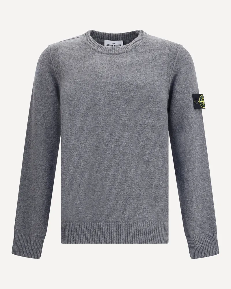 Stone Island Logoed Sweater Male Grey
