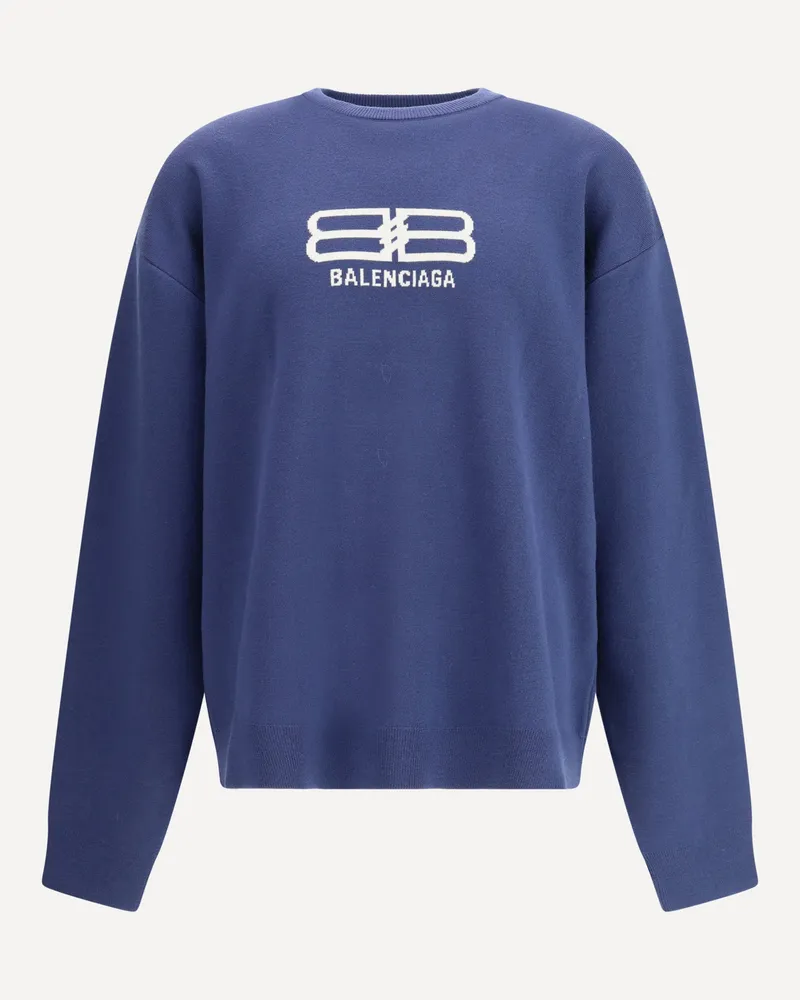 Balenciaga Crewneck Sweatshirt Male Blue