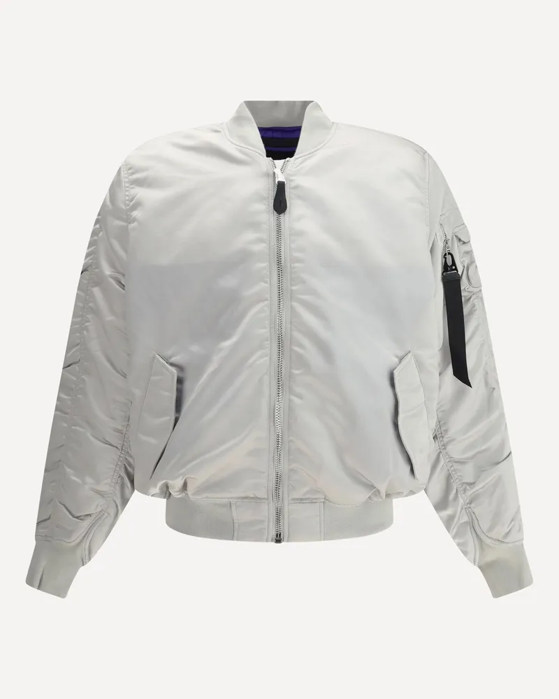 Alpha Industries MA-1 UV Bomber Jacket Male Silver